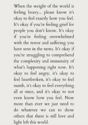 Feeling The Weight Of The World