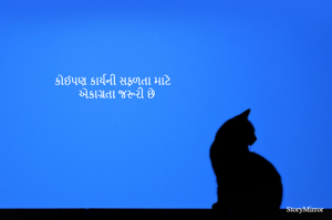 કોઈપણ કાર્યની સફળતા માટે 
એકાગ્રતા જરૂરી છે