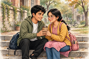 "College ki coffee mein jo sweetness hai, wo cafe mein nahi — wo us insaan ke saath baithne mein hai jiske saath time ka pata hi nahi chalta."