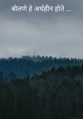 बोलणे हे अर्थहीन होते ...