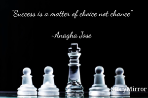 "Success is a matter of choice not chance"

~Anagha Jose