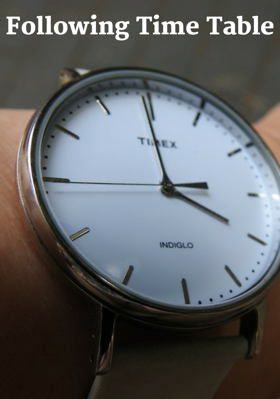 Following Time Table