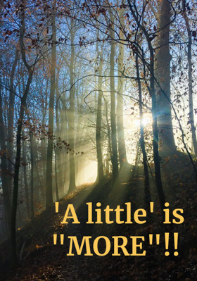 'A Little' Is "MORE"!!