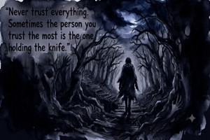 Never trust everything. Sometimes the person you trust the most is the one holding the knife. 

