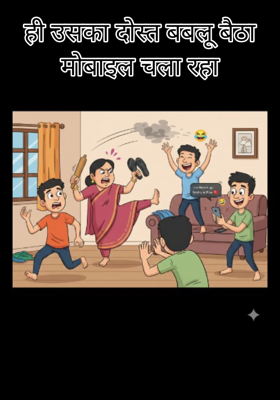 ही उसका दोस्त बबलू बैठा मोबाइल चला रहा