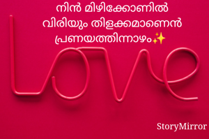 നിൻ മിഴിക്കോണിൽ
വിരിയും തിളക്കമാണെൻ പ്രണയത്തിന്നാഴം✨