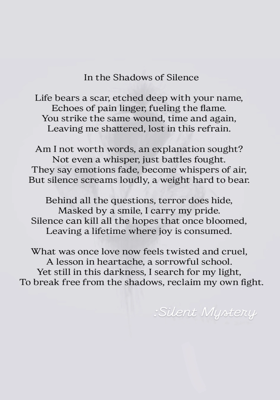 In the shadows of silence 