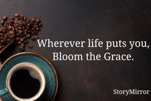 Wherever life puts you, 
Bloom the Grace. 