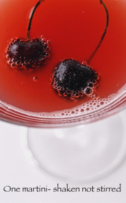 One martini- shaken not stirred