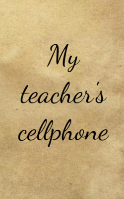 My Teacher's Cellphone