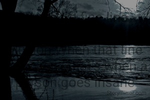 There's a fine line between reality and illusion.When that line is broken , that's when a person goes insane