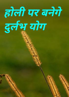 होली पर बनेगे दुर्लभ संयोग