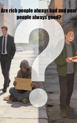 Are rich people always bad and poor people always good?