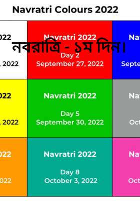 নবরাত্রি - ১ম দিন।