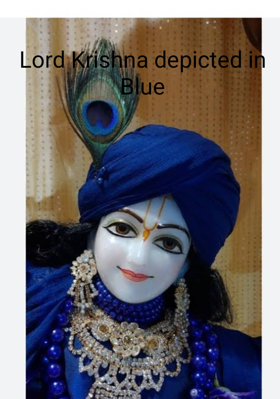 Lord Krishna Depicted In Blue