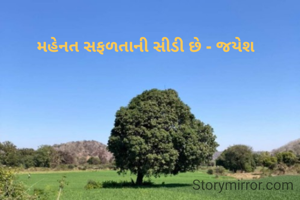 મહેનત સફળતાની સીડી છે - જયેશ