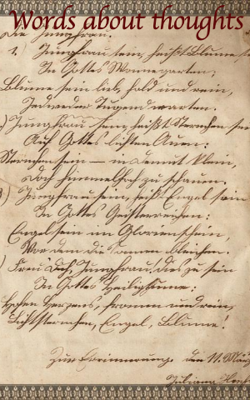 Words About Thoughts