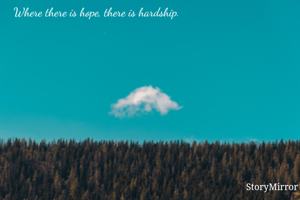 Where there is hope, there is hardship.