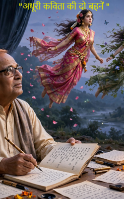 "अधूरी कविता की दो बहनें "
