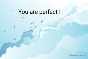 You are perfect !