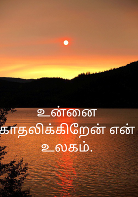 உன்னை காதலிக்கிறேன் என் உலகம்.