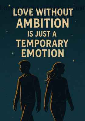 Love without ambition is just a Temporary Emotion