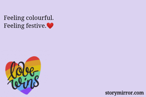 Feeling colourful.
Feeling festive.❤️