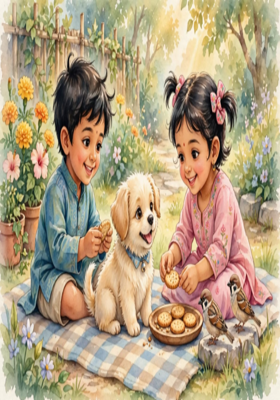 "Chotu Kabir, Gudiya, Siya aur Biscuit Party" 