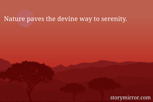 Nature paves the devine way to serenity.