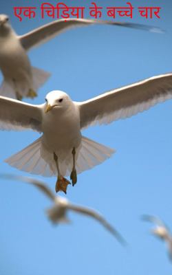 एक चिड़िया के बच्चे चार