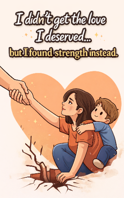 “I didn’t get the love I deserved… but I found strength instead”