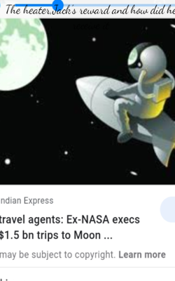 The heater,Jack's reward and how did he receive it