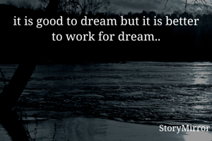 it is good to...
