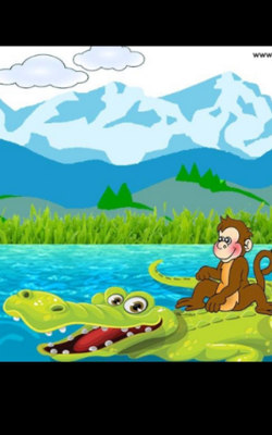 The Monkey and the crocodile