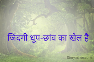 जिंदगी धूप-छांव का खेल है