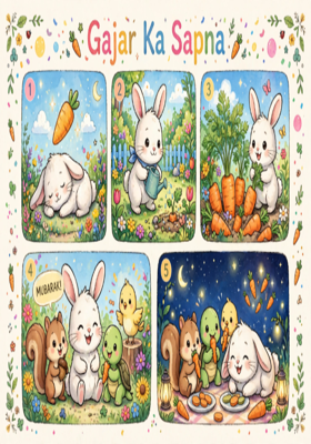  "Pyaara Khargosh aur Gajar ka Sapna"* 🐰🥕
