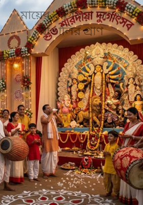 মায়ের আগমনে জাগে বাঙালির প্রাণ
