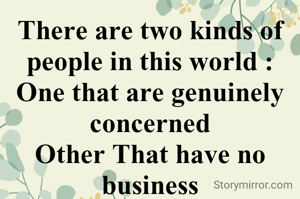 There are two...