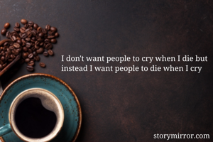 I don't want...