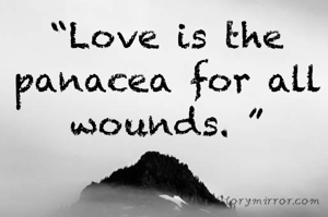 “Love is the panacea for all wounds. ”