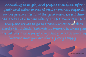 According to myth, and peoples