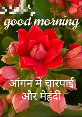 आंगन में चारपाई और मेहंदी