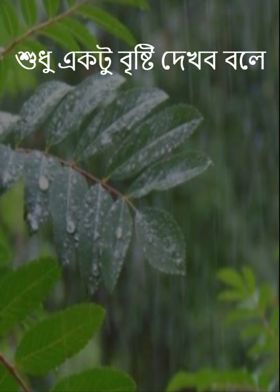 শুধু একটু বৃষ্টি দেখব বলে