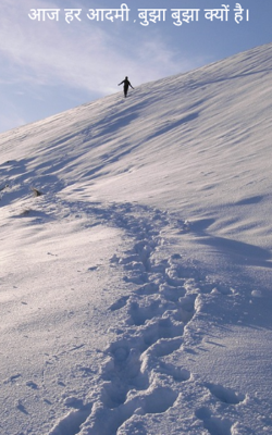 आज हर आदमी ,बुझा बुझा क्यों है।