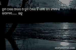 ତୁମ ଠାରେ ଆରମ୍ଭ ଓ ତୁମ ଠାରେ ହିଁ ଶେଷ ମୋ ଜୀବନର ଉପନ୍ୟାସ......  ଇନ୍ଦୁ