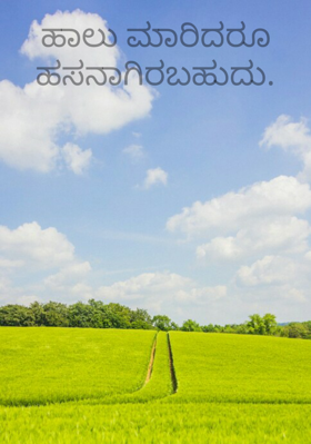 ಹಾಲು ಮಾರಿದರೂ ಹಸನಾಗಿರಬಹುದು.