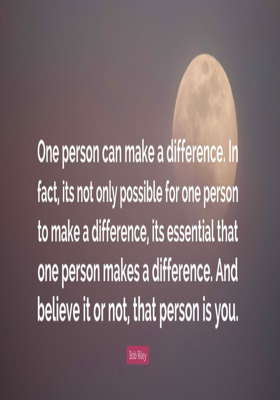 
It’s Not Going To Make A Difference 

So last wee