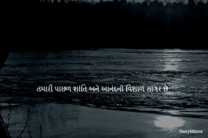 તમારી પાછળ શાંતિ અને આનંદનો વિશાળ સાગર છે
