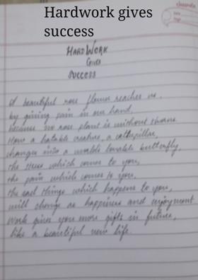 Hard Work Gives Success