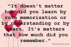 "It doesn't...